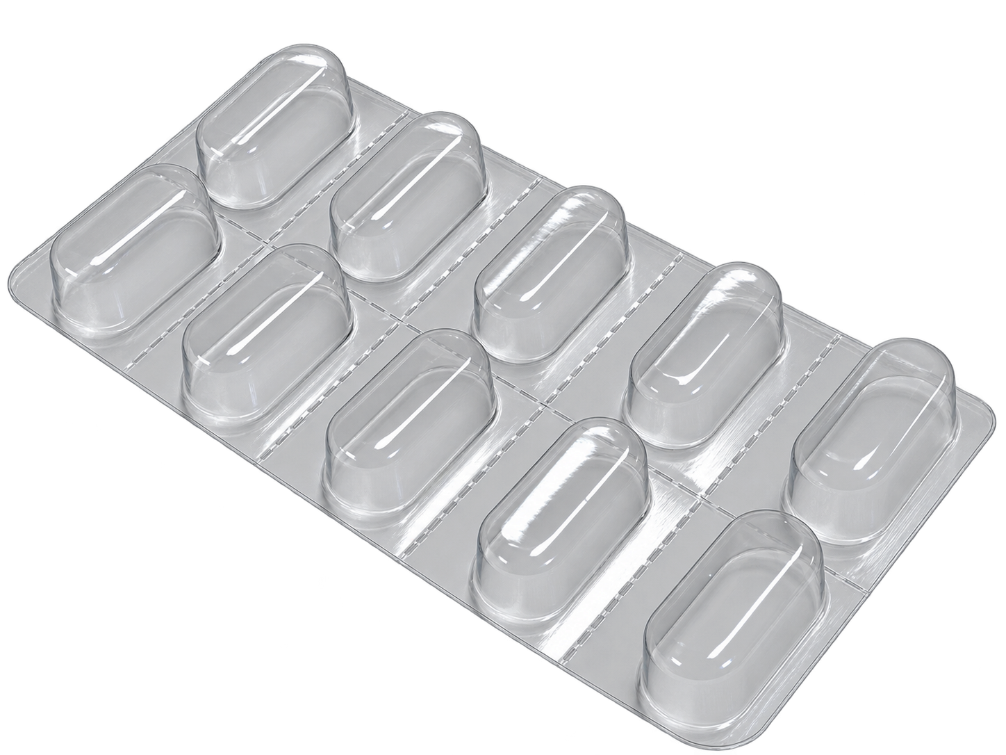 Blister BLISAFE 10 alvéoles 25 × 10 mm